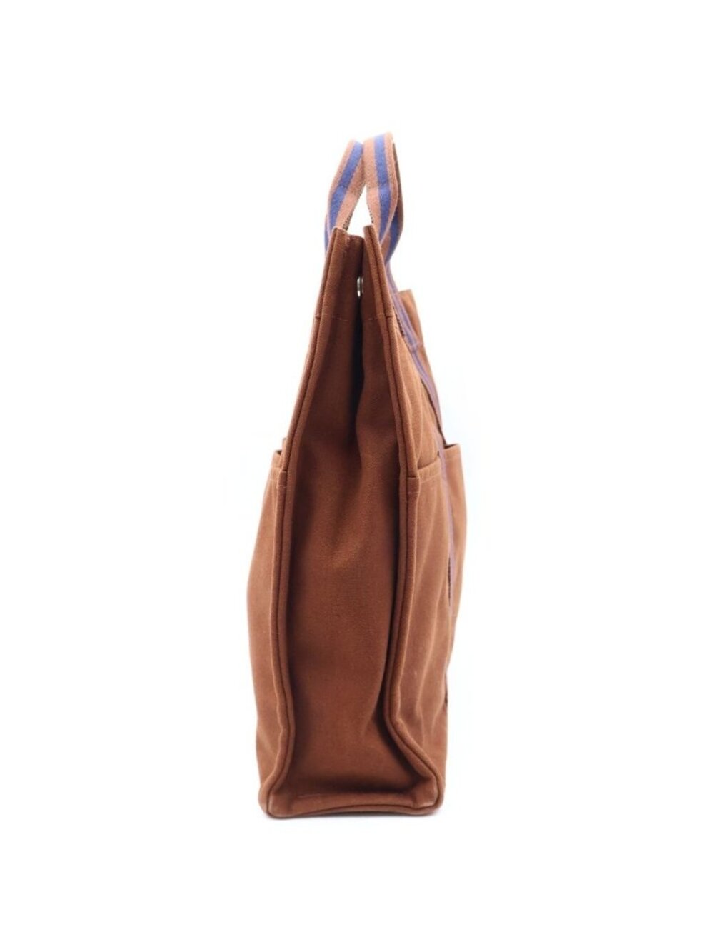 Hermes Fourre Tout MM Canvas Tote Bag Brown - Picture 3 of 8